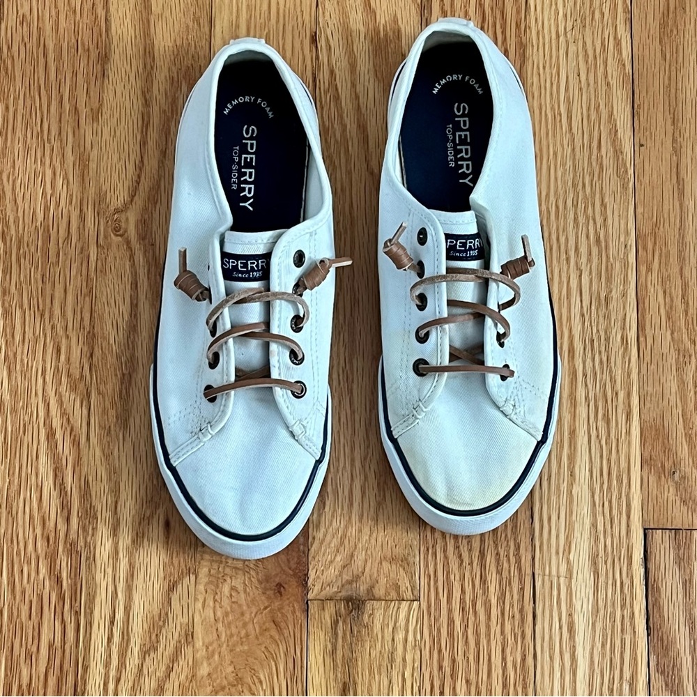 Sperry canvas slip on sneaker